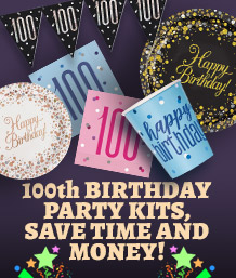 100th Birthday Party Packs - Party Save Smile